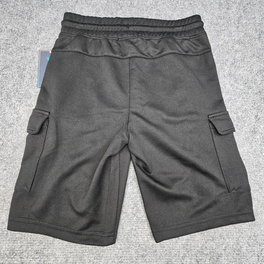 Univibe Cargo Shorts Kids Medium UB125802 Black Mesh Athletic Drawstring NWT - Picture 2 of 4